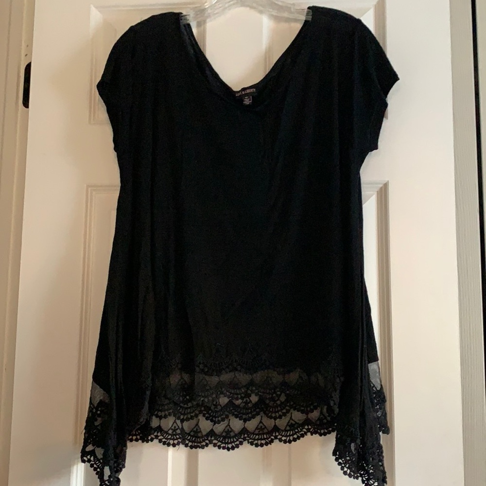 Love & Liberty black lace top. Size S/P